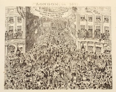 London in 1851, from 1851 or The Adventures of Mr & Mrs Sandboys and family who came up to London to enjoy themselves and to see the Great Exhibition by George Cruikshank
